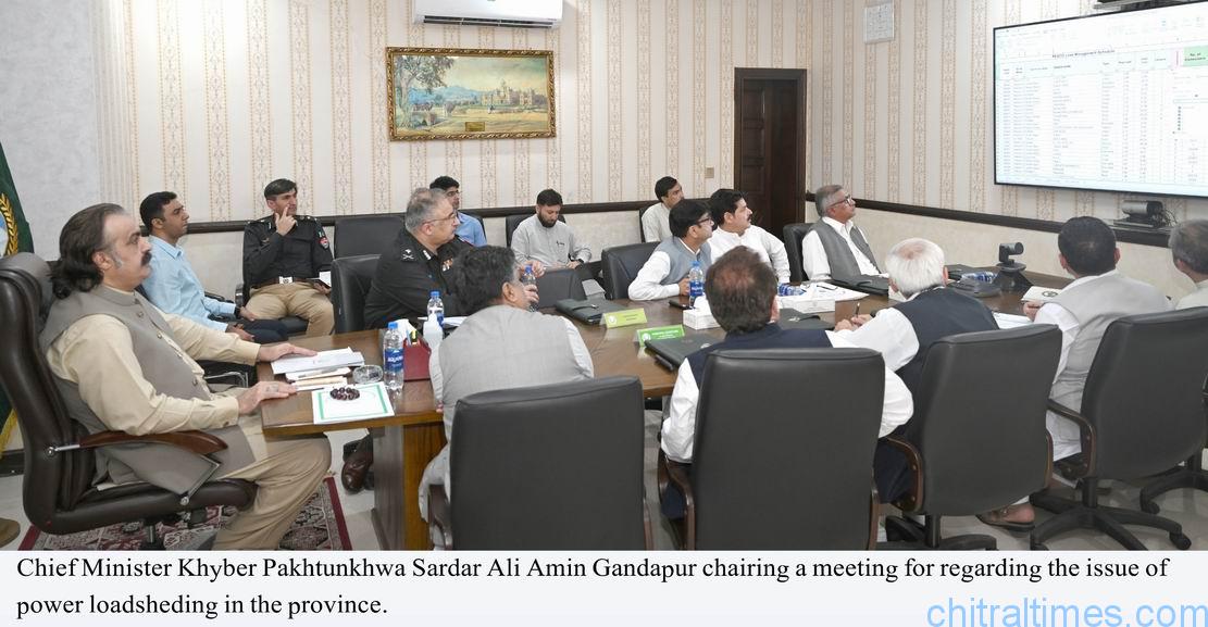chitraltimes cm ali amin gandapur chairing electricity meeting 1