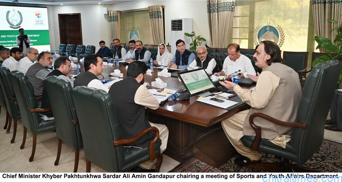 chitraltimes cm chairing meeting on sports