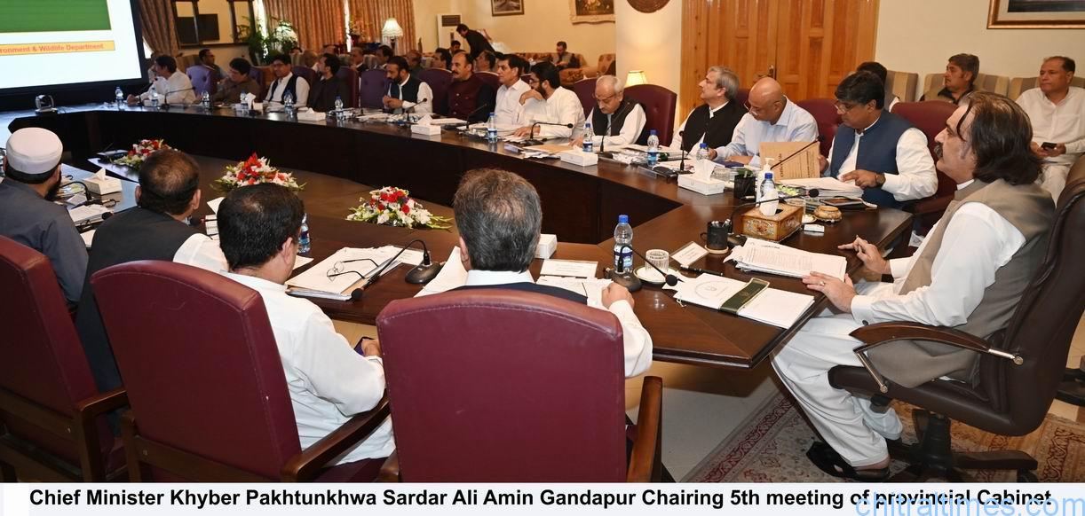 chitraltimes cm kp gandapur chairing cabinet meeting 5th session