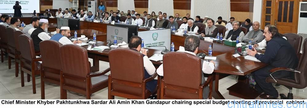 chitraltimes cm kp gandapur chairing special cabinet meeting on budget 24 1