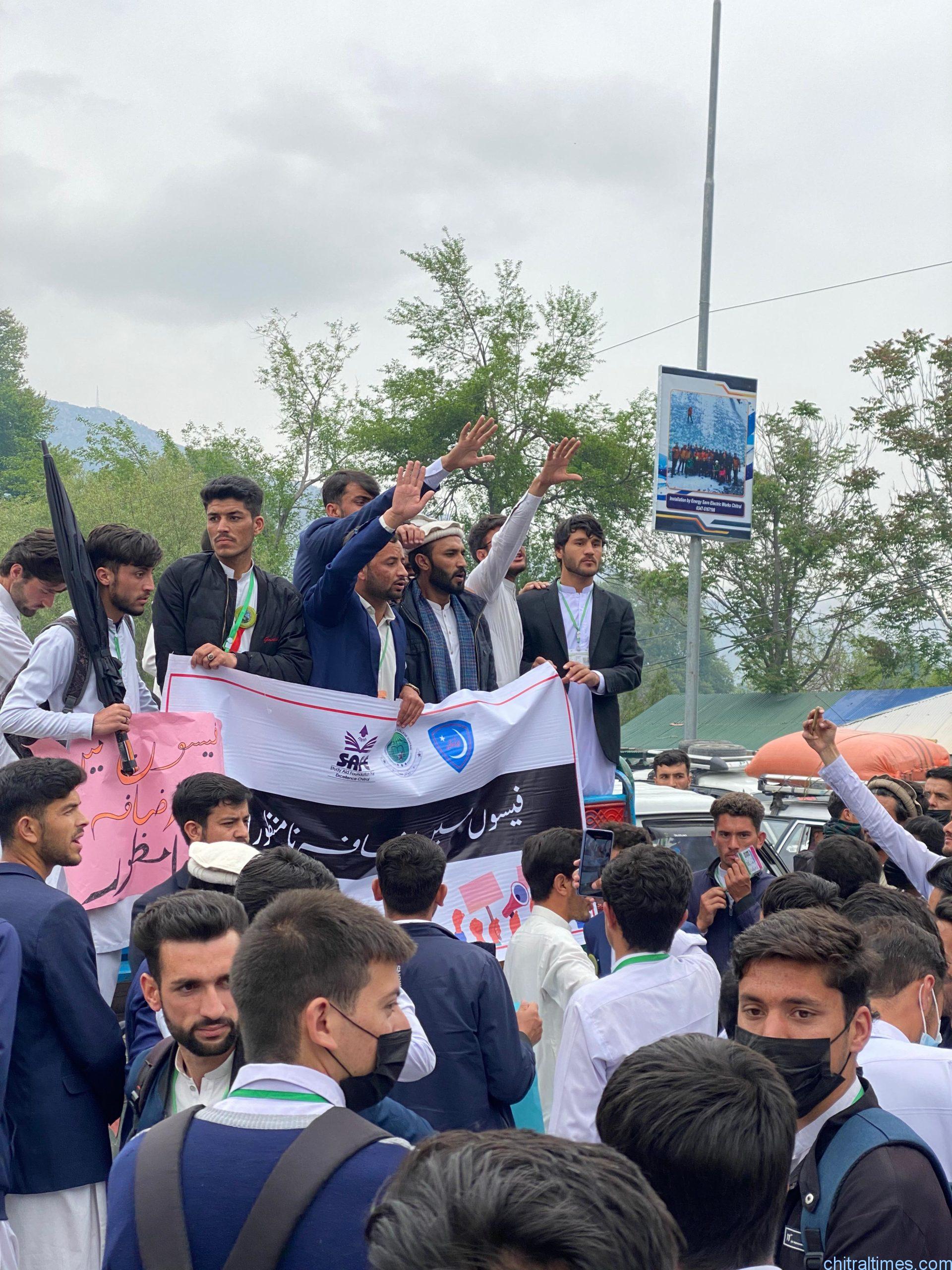chitraltimes gdc students of chitral protest rally against fee increase 4 scaled