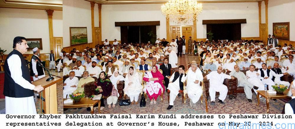 chitraltimes governor kp faisal karim kundi addressing peshawar 1