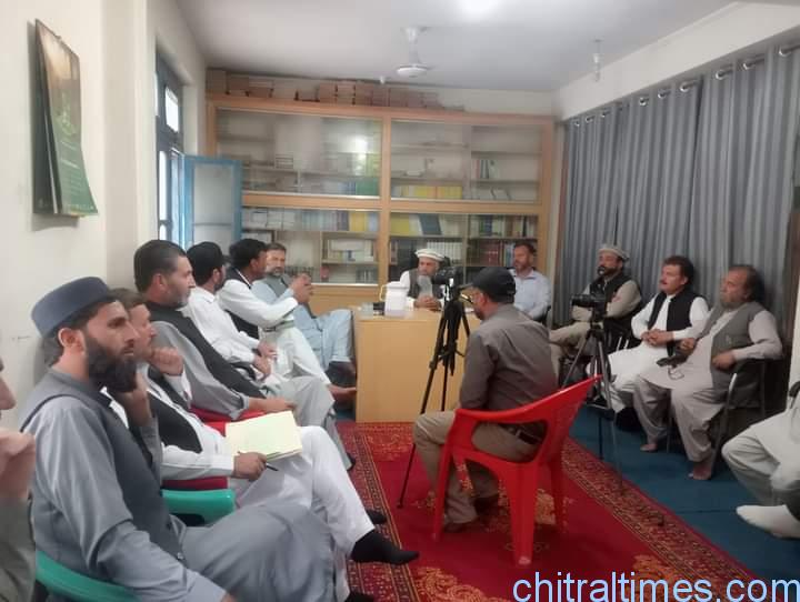 chitraltimes all parties meeting on tax implemantation in malakand division ji office