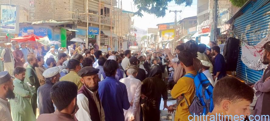 chiraltimes protest rally against district admin chitral lower on lanik cafee demolished