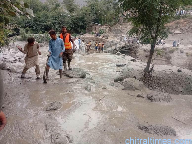 chitraltimes Broze chitral lower flood washed away bridges road and properties 2