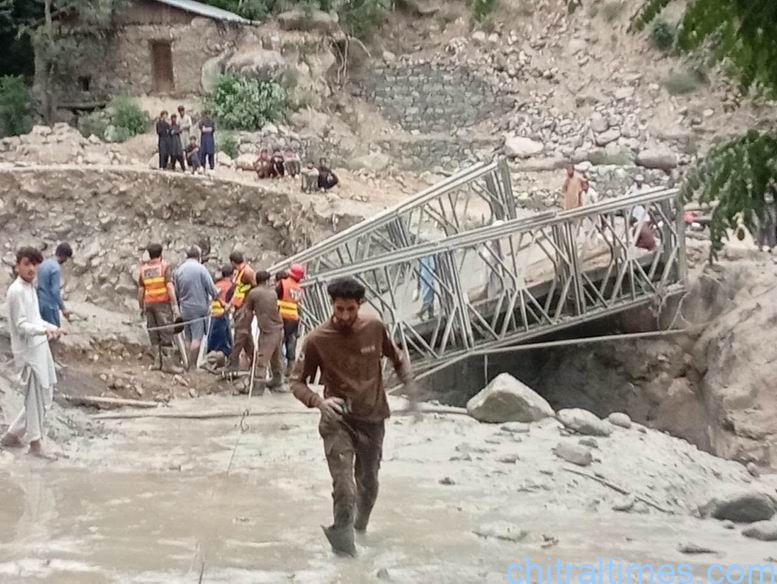 chitraltimes Broze chitral lower flood washed away bridges road and properties 3