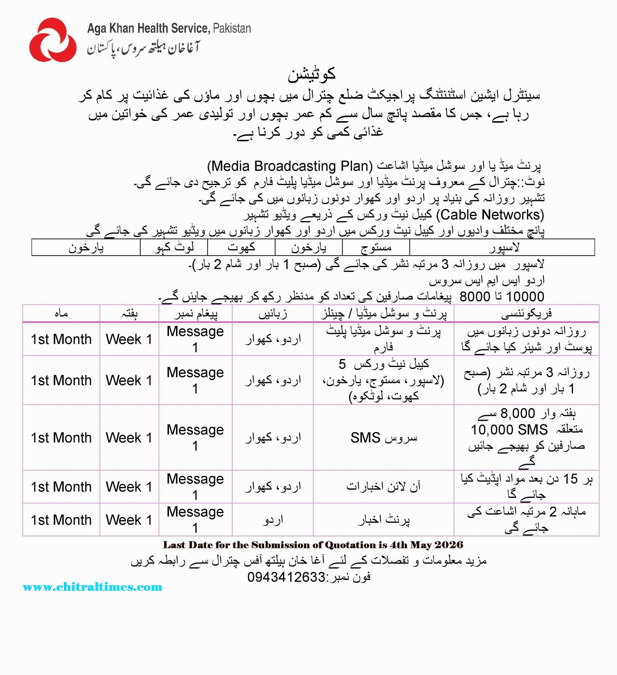 chitraltimes RFQ for media