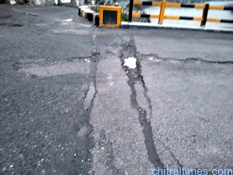 chitraltimes abdul wali khan bypass road chitral poor condition 3