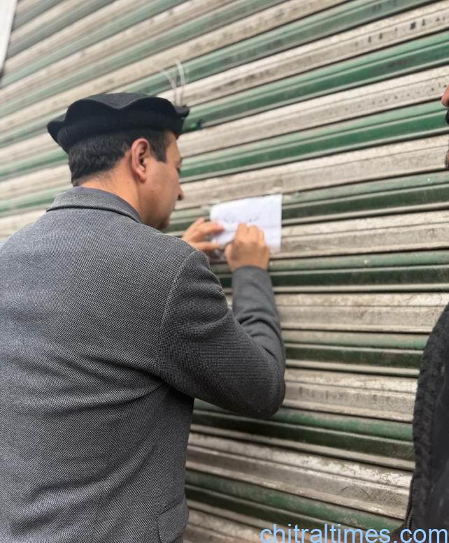 chitraltimes ac riaz ahmad sealed buther shops 3
