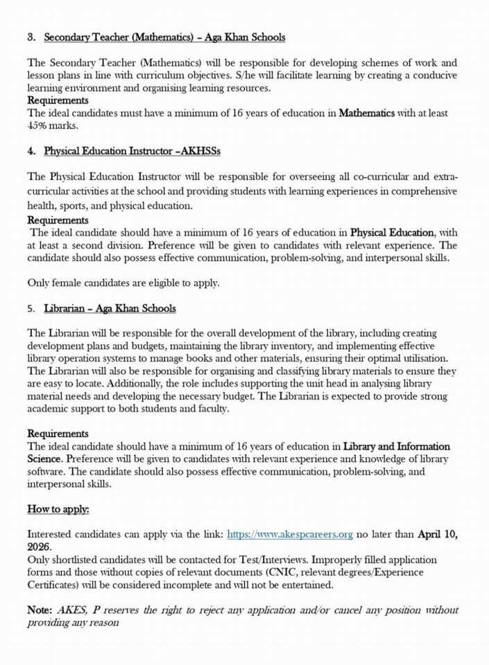 chitraltimes akesp advertisment for jobs 2