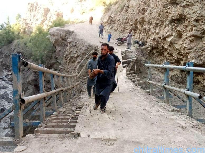 سیلاب سے متاثرہ پلوں کی بحالی کا کام جاری، برنس پل کی فوری مرمت بھی شروع
