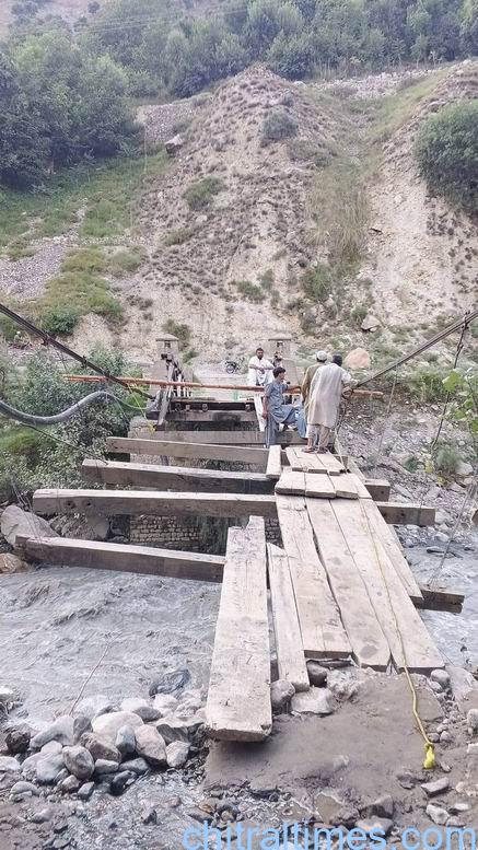 chitraltimes bridges repairing continue in lower chitral after flood 4