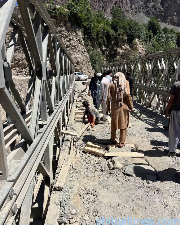 chitraltimes bridges repairing continue in lower chitral after flood 7