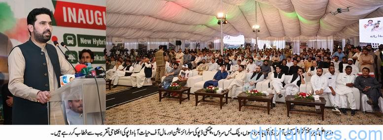 chitraltimes brt bus service new rote inagurated by cm 1