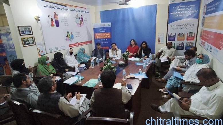 chitraltimes child labour protection unit chitral meeting unicef team 5