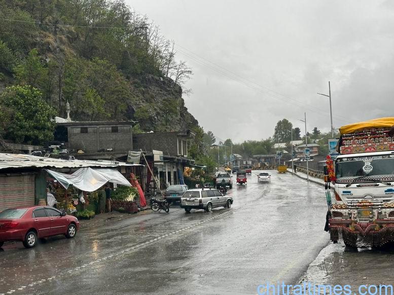 Rainy weather over Chitral town, Pakistan