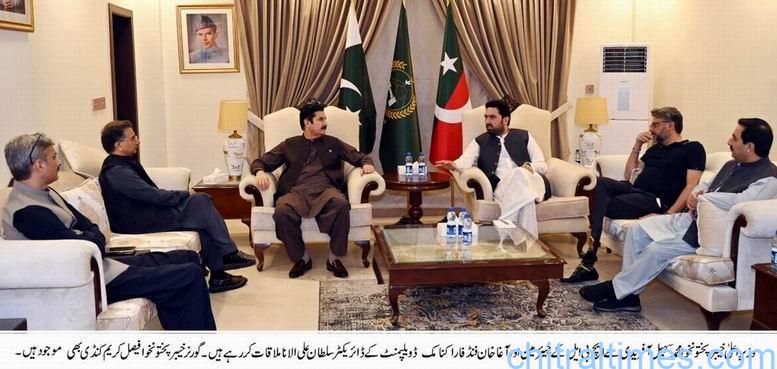 آغا خان فنڈ فار اکنامک ڈویلپمنٹ کے ڈائریکٹر سلطان علی الانا کی وزیراعلیٰ سے ملاقات، پشاور میں آغاخان ہسپتال کے قیام کیلئے مشترکہ ٹیمیں تشکیل دینے پر اتفاق  