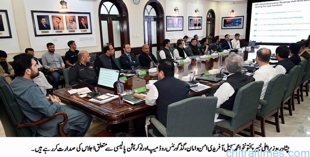 chitraltimes cm kp sohail afridi chairing first meeting high level 2