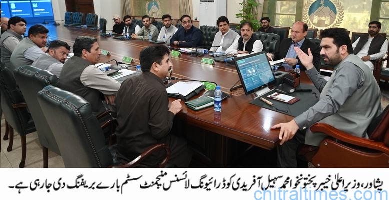 chitraltimes cm kp sohail afridi inagurated driving lience 2
