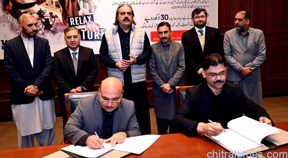 chitraltimes cm kp witnessed mou signed of tourism department of mazban program