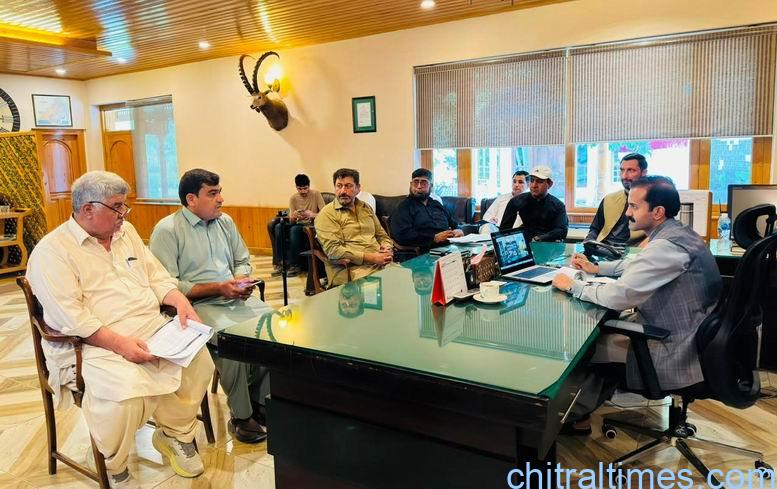 chitraltimes dc lower chitral raw hashim azeem chaired nha road meeting