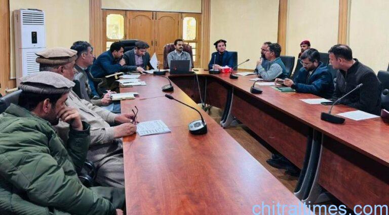 chitraltimes dc lower chitral raw hashim azeem chairing meeting on road projects