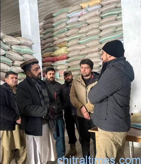 chitraltimes dc upper chitral imran khan visit wheat goodown
