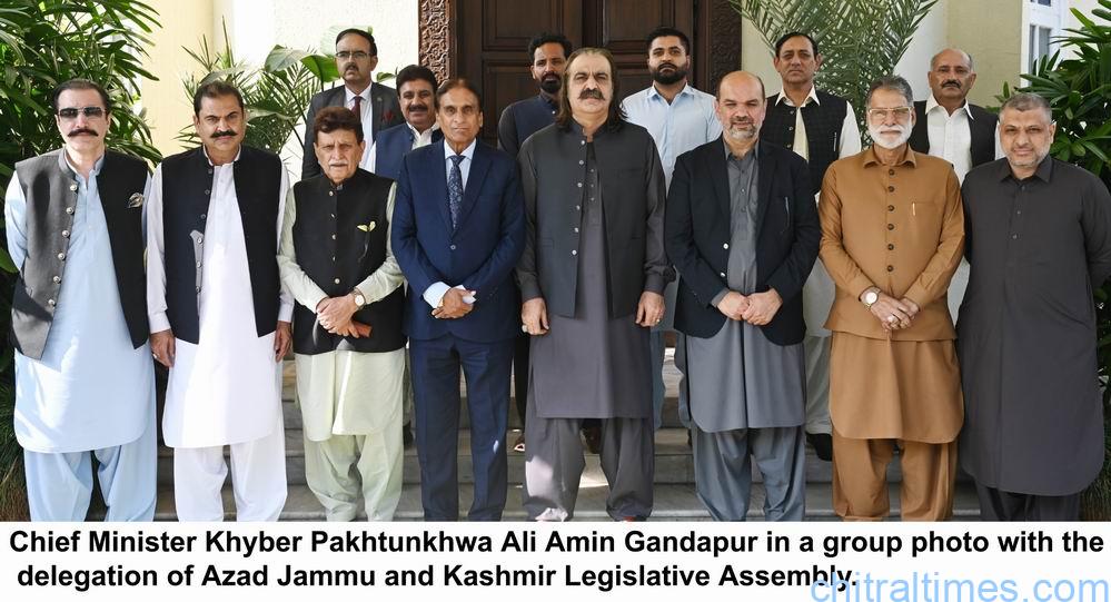 chitraltimes delegation of azad jammu and kashmir legislative assemly group photo with cm kp