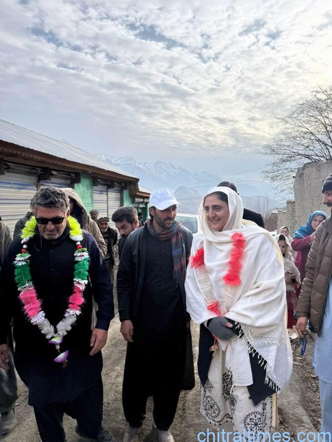 chitraltimes deputy speaker suraya bibi mulkhow visit road inaguration 2