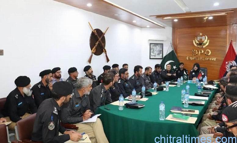 chitraltimes dpo reshum jahangir chaired crime meeting