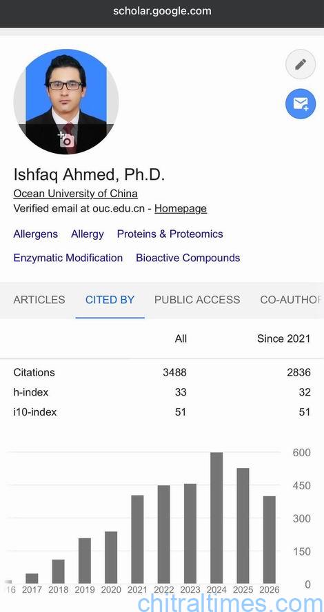 chitraltimes dr ashfaq ahmad danin chitral distinction 2