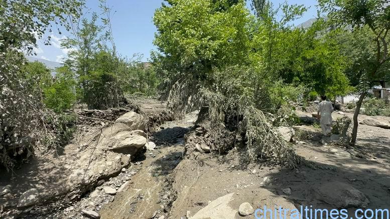 chitraltimes flash flood damaged houses crops in broze kol lower chitral 13