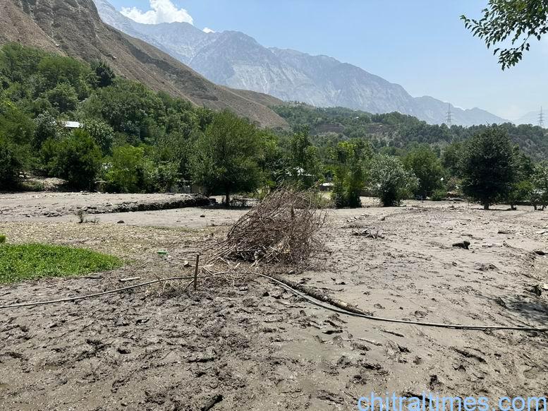 chitraltimes flash flood damaged houses crops in broze kol lower chitral 14
