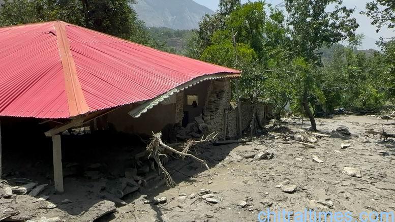 chitraltimes flash flood damaged houses crops in broze kol lower chitral 16