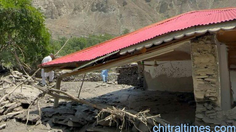 chitraltimes flash flood damaged houses crops in broze kol lower chitral 18