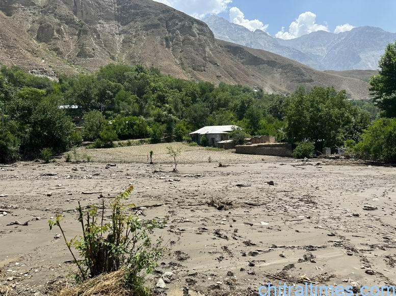 chitraltimes flash flood damaged houses crops in broze kol lower chitral 2