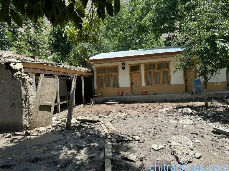 chitraltimes flash flood damaged houses crops in broze kol lower chitral 4