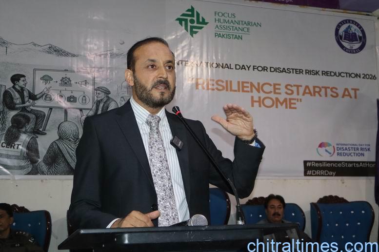 chitraltimes focus organizes intl risk resilience day vc hazirullah