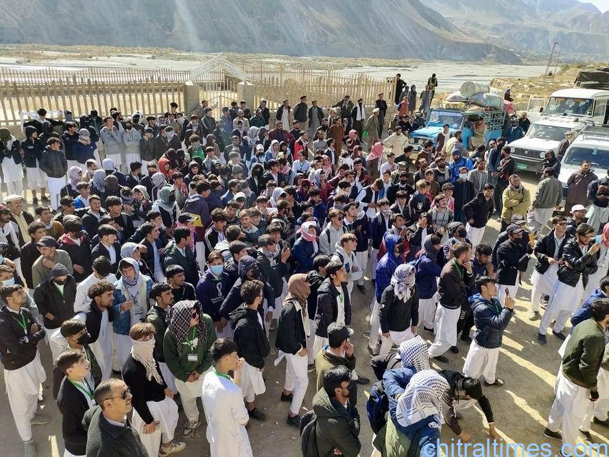 chitraltimes gdc booni students protest 1