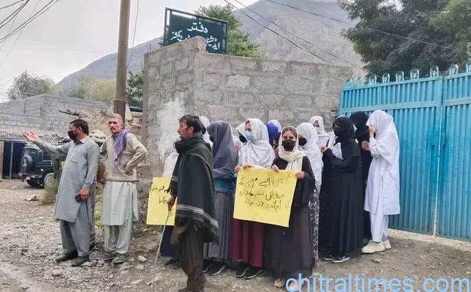 chitraltimes ghss students protest 2