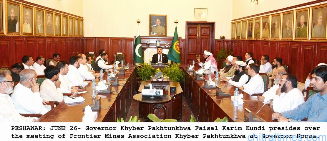 chitraltimes governor meeting with frontier mines association kp