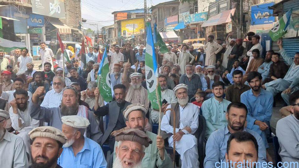 chitraltimes jamat islami protest against us and israili strike on ghaza and iran in chitral 1