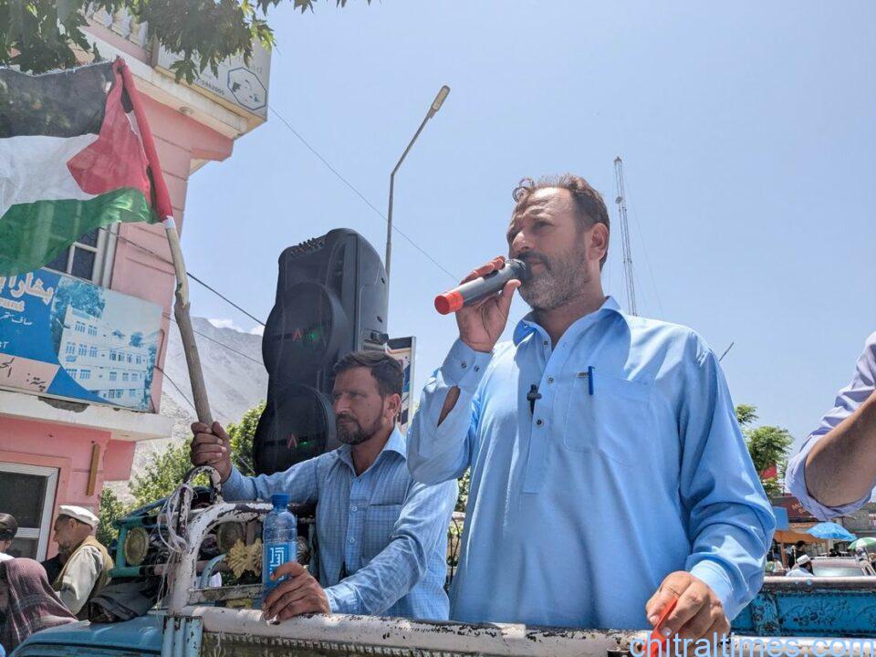 chitraltimes jamat islami protest against us and israili strike on ghaza and iran in chitral 4