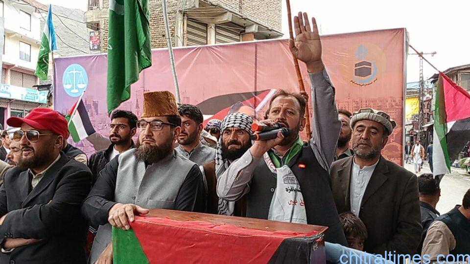 chitraltimes jamat islami solidarity rally with plastine 1