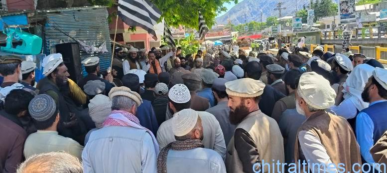 chitraltimes juif protest rally against shahadat of shaikh idress 1