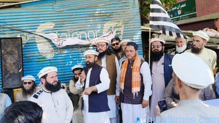 chitraltimes juif protest rally against shahadat of shaikh idress 2