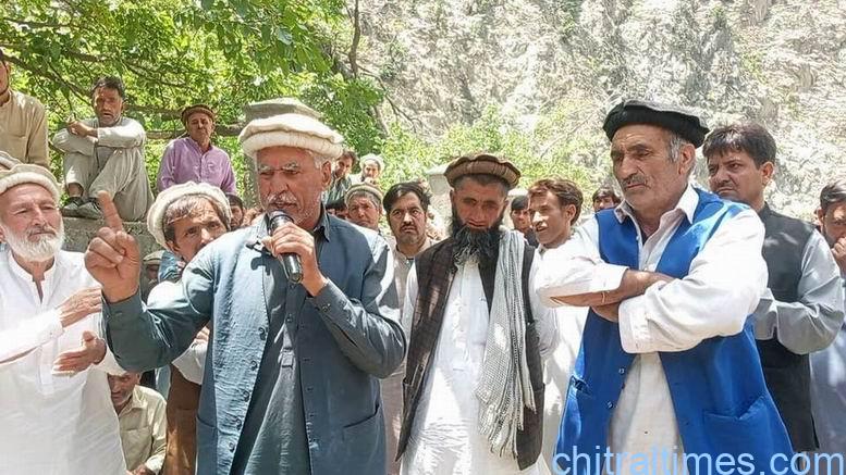 chitraltimes kalash protest rally against water supply scheme 3