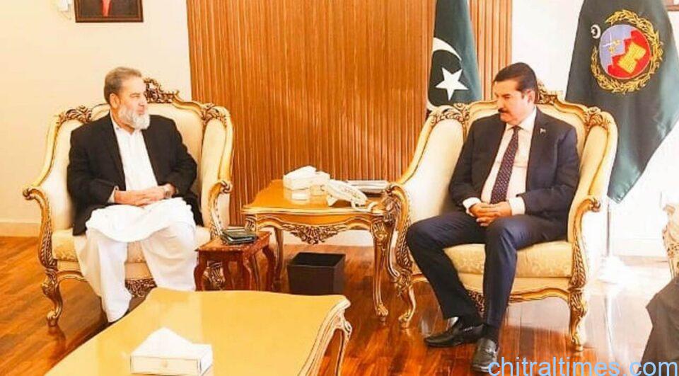 chitraltimes kp governor faisal karim kundi meeting with member nha north