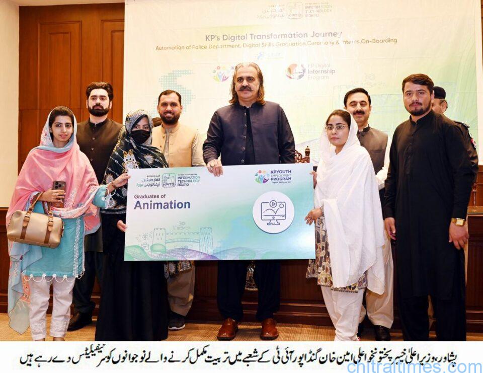 chitraltimes kp youth program cm kp distributes certificates among IT students 1