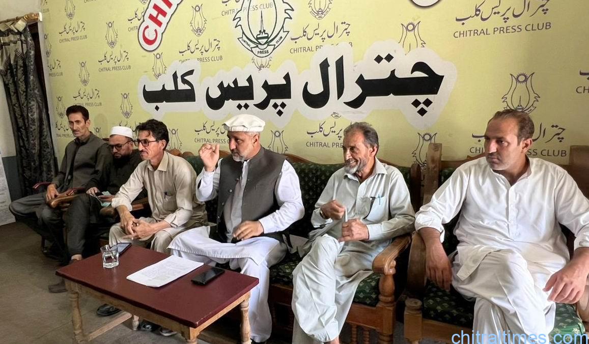 chitraltimes mohiuddin sani press confrence on mine issues 3